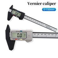 Digital Vernier Caliper 6inch LCD Electronic Carbon Fiber Gauge 150mm 0.1mm Micrometer Digital Ruler Height Depth Measuring Tool