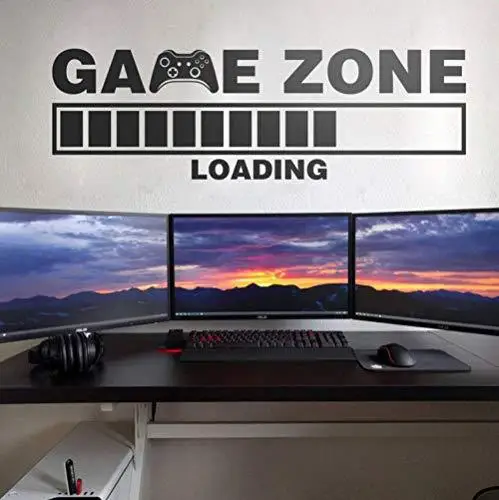 

GAME ZONE LOADING Wall Art Stickers Decal Decor Vinyl Poster Mural wallpaper removeable Custom DIY Kids gift