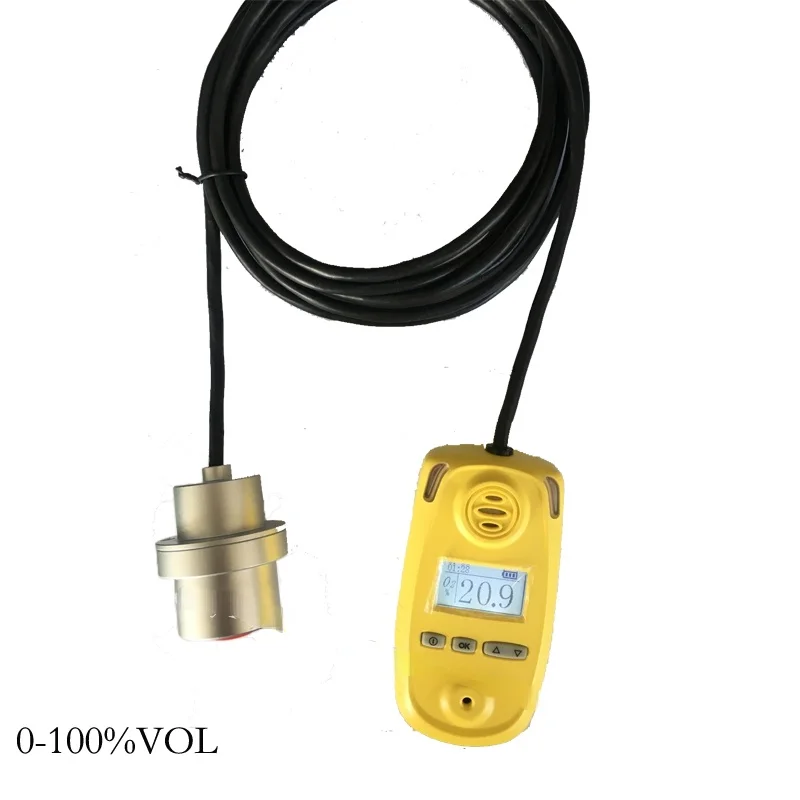 Portable oxygen measuring meter full range O2 gas analzer for  Laboratory and building air quality monitoring