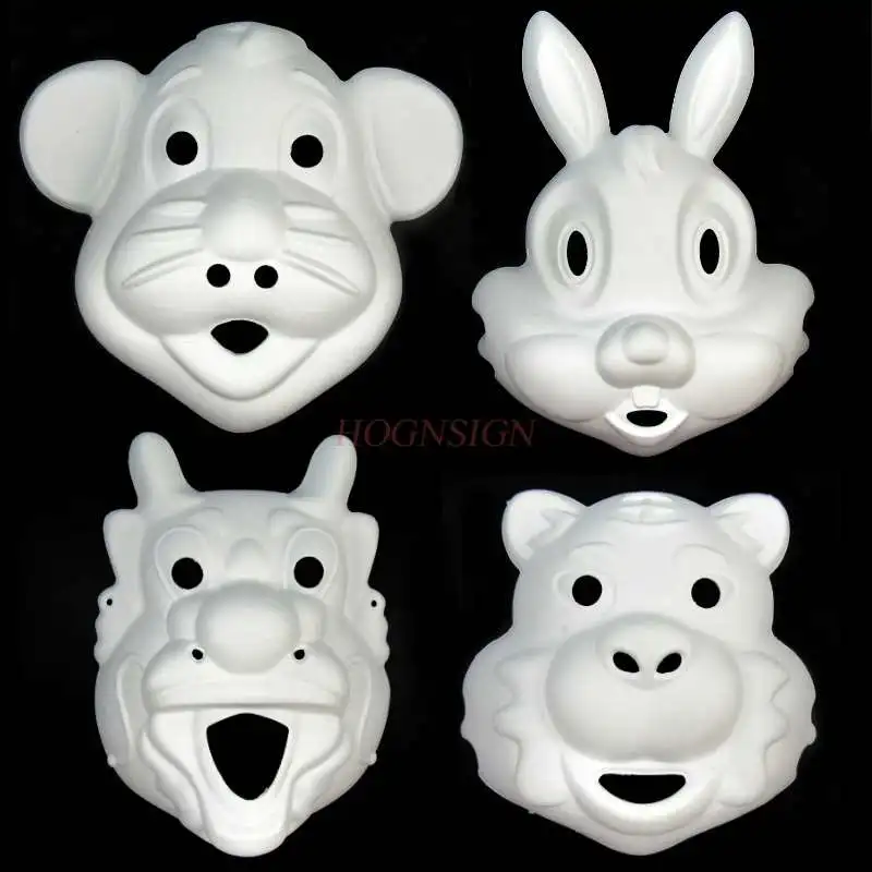 Hand Getrokken Pulp Masker Kind Tekening Zodiac Dier Cartoon