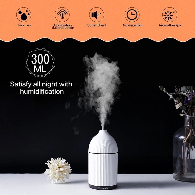 Umidificatore dell'aria del USB olio Essenziale diffusore Con Luce A Led e Mini mist fogger del creatore della foschia Auto Diffusore di Aroma Umidificatore Aromaterapia