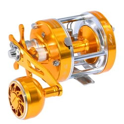 Drum Baitcasting Reel CNC All Metal High Speed 5.2:1/4.2:1 Cast Jigging Boat Trolling Sea Fishing Wheel Max Drag 15kg Saltwater