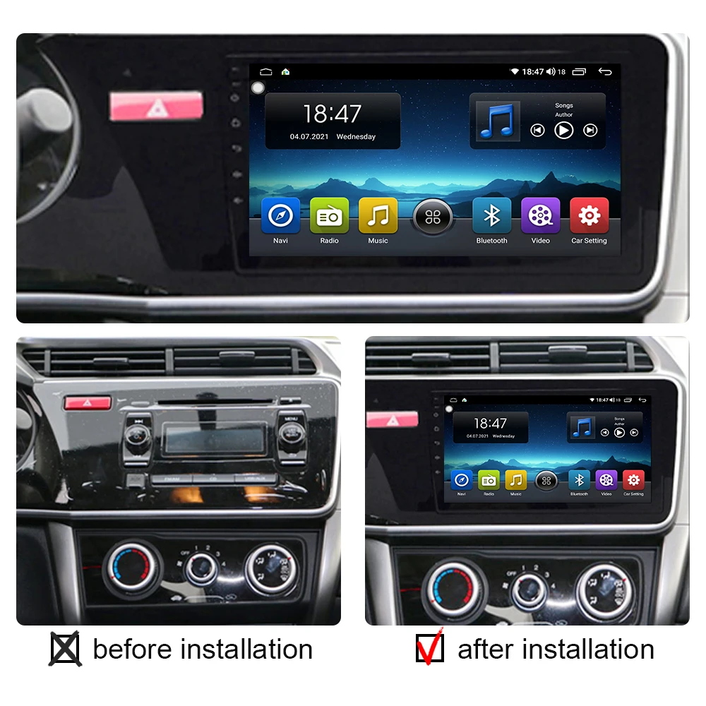 8G 256G Car Radio Carplay Android 12 For Honda City 2014-2017 Multimedia Video Player Auto Stereo GPS HD Screen 2 Din 4G NO DVD