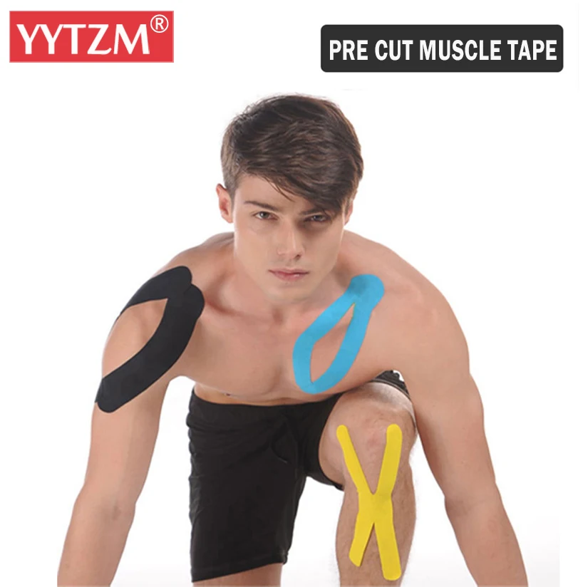 Pre Cut Tape Patch Strip Tape Heteromorphic Muscle Patch Kinesio Tapes Ankle Wrist Elbow Waist Back Intramuscular Bandage Sports