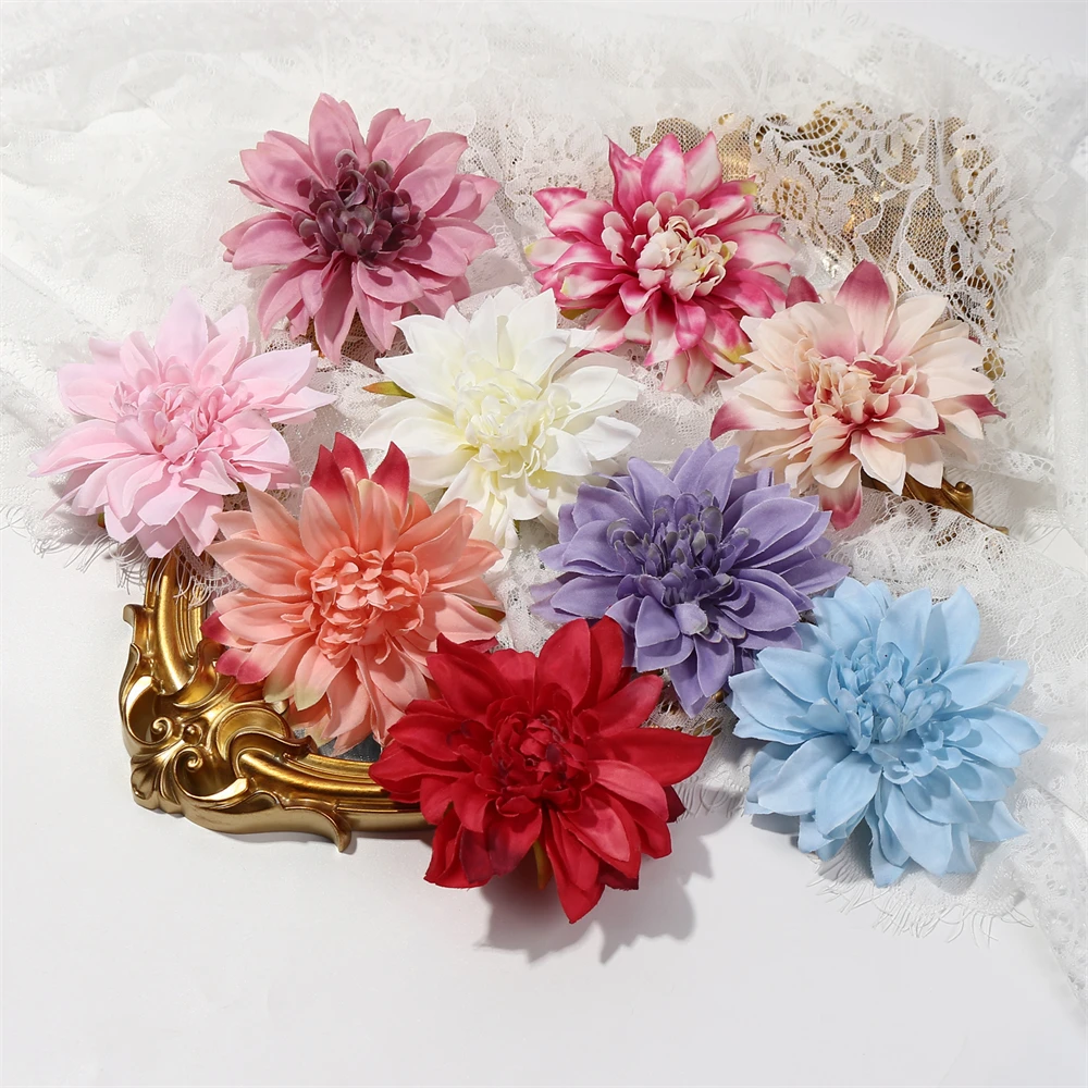 10 sztuk luzem sztuczne kwiaty Geranium kwiat głowy na urodziny ściana ślubna Home Decor DIY wieniec rękodzieło Scrapbook sztuczny kwiat
