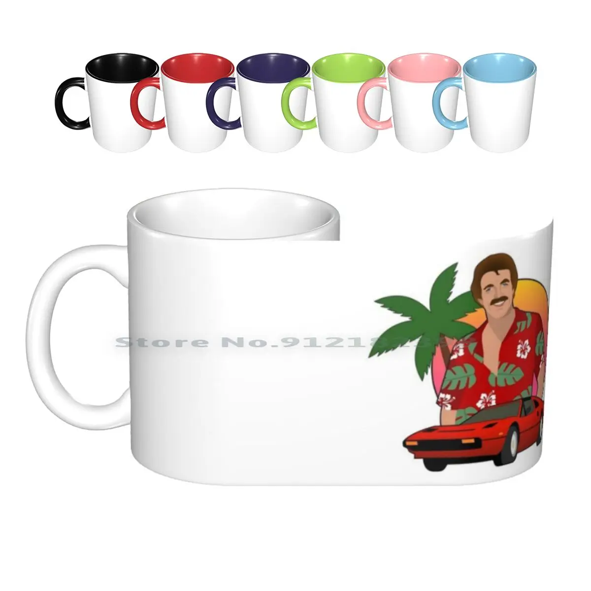 P.i. Ceramic Mugs Coffee Cups Milk Tea Mug Pi Private Investigator Thomas Thomas Sullivan Iii Tom Selleck Higgins Pi Higgins