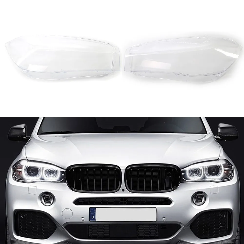 

Car Headlamp Cover Glass Transparent Lampshade Lamp Shade Front Headlight Shell For BMW F15 F16 X5 X6 2014 2015 2016 2017 2018