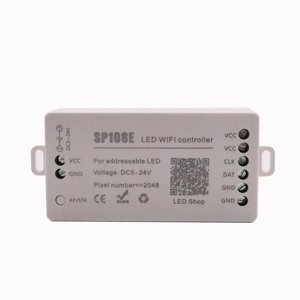 Imagem -05 - Luz de Led sem Fio Sp108e Faixa de Luz Led Ws2812b Ws2811 Gs8208 Aplicativo Inteligente Controle por Ios 10 Android 4.4