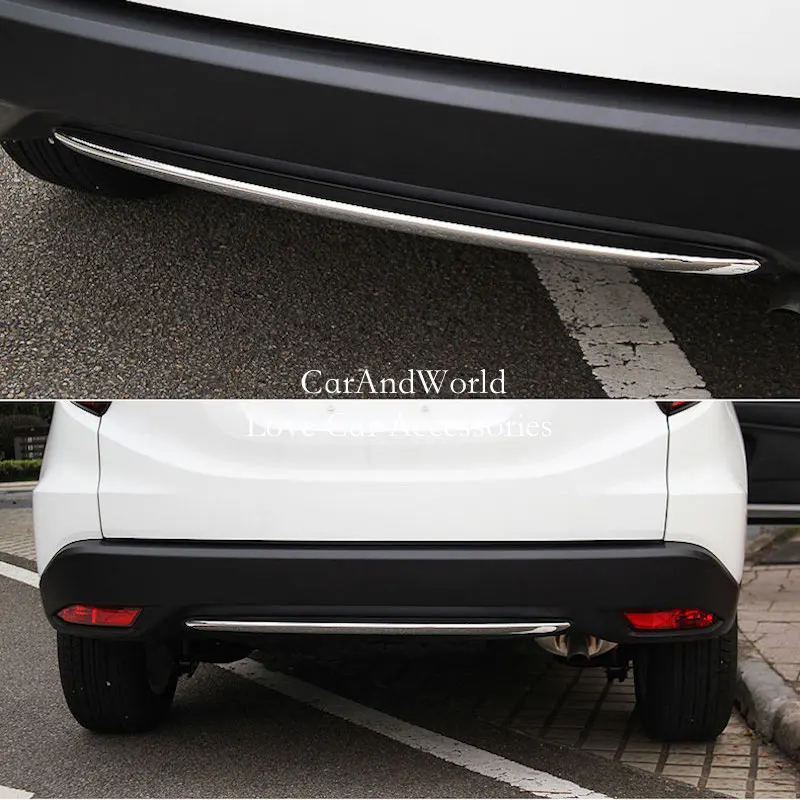 ABS Chrome Rear Door Bumper Cover Tailgate Trunk Fog Light Strip Trim For Honda HRV HR-V Vezel 2014-2022 Car Garnish Accessories