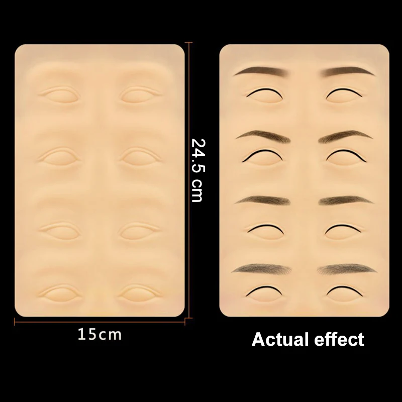 Double Side Eyebrow Tattoo Practice Skin Silicone Skin Kits Tattoo Supplies For Microblading Permanent Makeup Beginner PMU Set