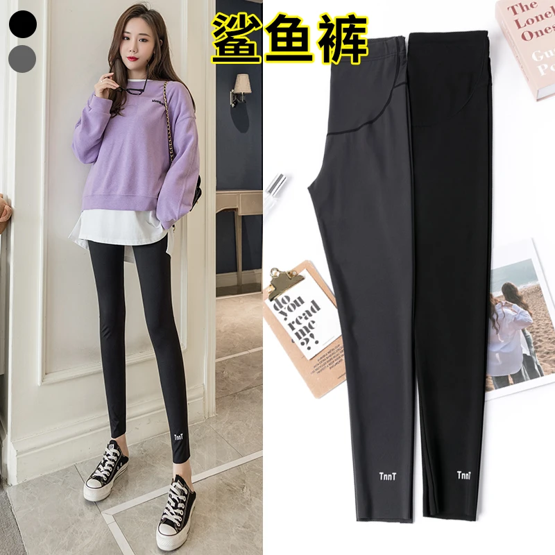 

Pregnant women shark pants age season outside wear leggings show thin abdomen pants, sports leisure leggings fashion