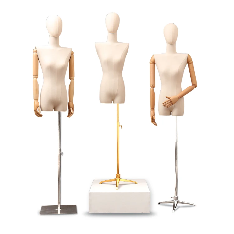 Flat Shoulder Mannequin Clavicle Small Chest Female Half Body Platform Full Body Model