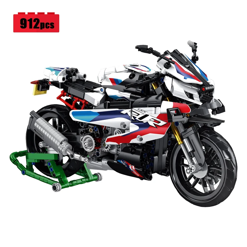 2022 New Technical M1000 RR Motorcycle Building Blocks Assembling Model City High Tech Sports Car Bricks Toys for Boys Gift Set