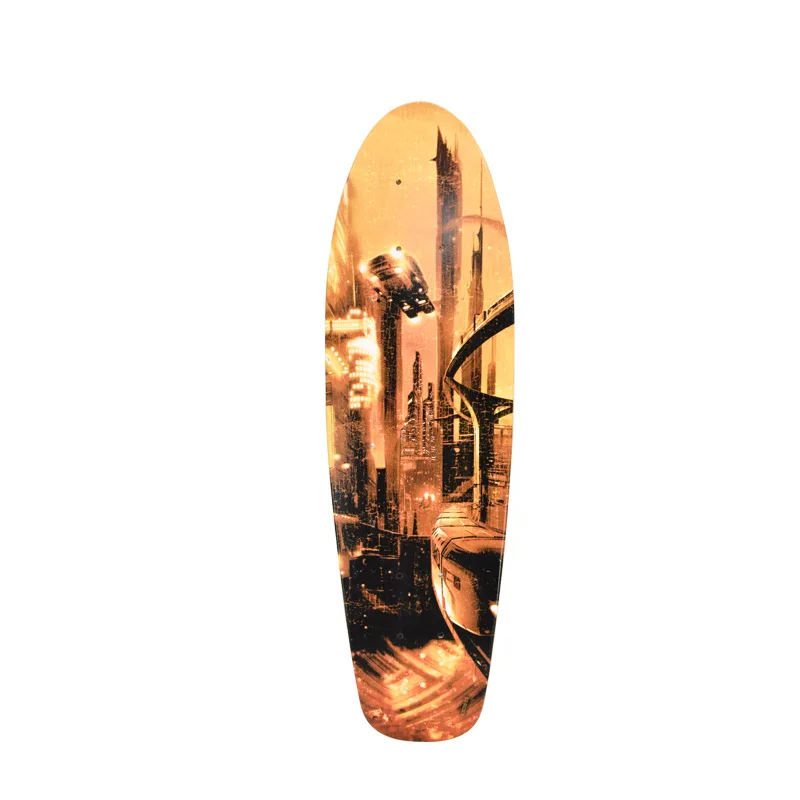 Electric Fish Board Skateboard Deck 7 Layers Maple Board Printing Board Surface Electric Four Wheel Skateboard Surface