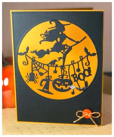 Piggy Craft metalowe matryce do wycinania matryce do wycinania Halloween czarownica dekoracja scrapbook papier rzemiosło nóż forma ostrze dziurkacz