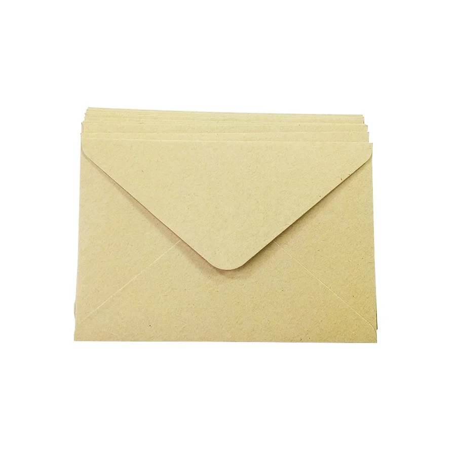 Mini envelopes de papel kraft vintage com 10 modos, envelope de papel kraft retrô com cartas para presente e cartão de papel