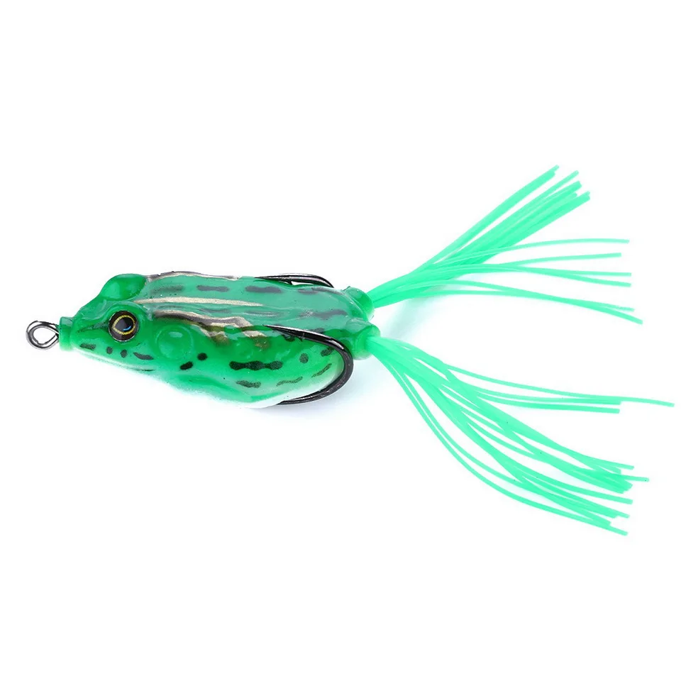 55mm 12.5g Frog Lure Soft Fishing Lure Jigging Bait Crank Topwater Catfish Silicone Artificial Wobblers Frog For Fishing Gear
