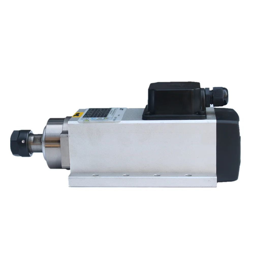 1.5KW ER20 Air Cooled Square Flanged Spindle Motor 220V /110V/380V 24000Rpm  for CNC Router Machine