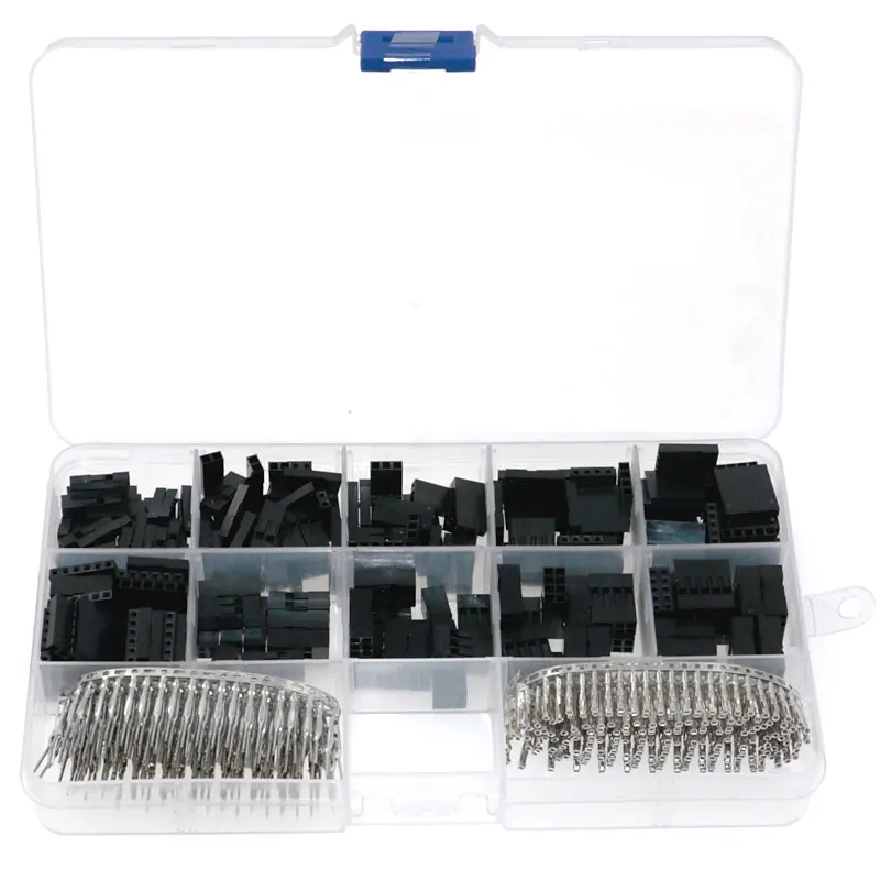 610pcs Wire Jumper Pin Header Connector Housing Kit For Dupont and Crimp Pins