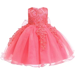 Doop 1st Verjaardagen Jurk Voor Pasgeboren Jurken Infantil Doop Kleding Grote Boog Doop Prinses Tutu Jurk 0 3 24M