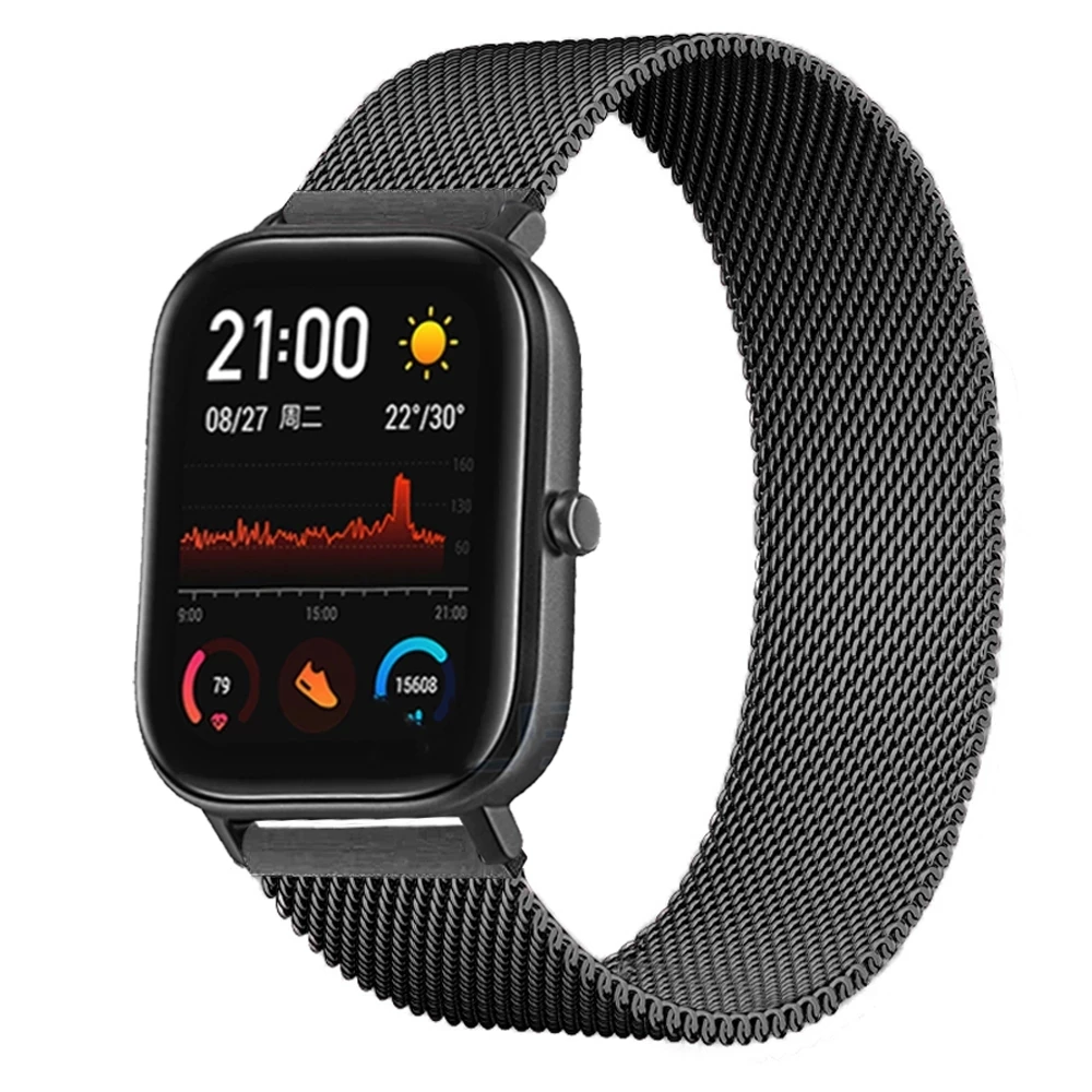 Uhr band Für Amazfit GTS 3/2/2e/3 GTR 3/3 pro 20mm 22mm Milanese strap Für Amazfit bip/bip u handgelenk Armband metall correa