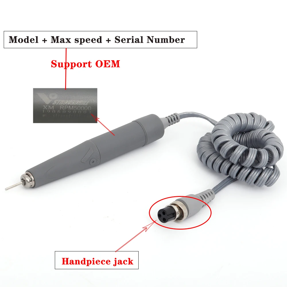 مثقاب قوي 50K RPM مسمار الأسنان قبضة تلميع محرك صغري غير الكربون فرشاة قبضة 2.35 مللي متر 1 piece