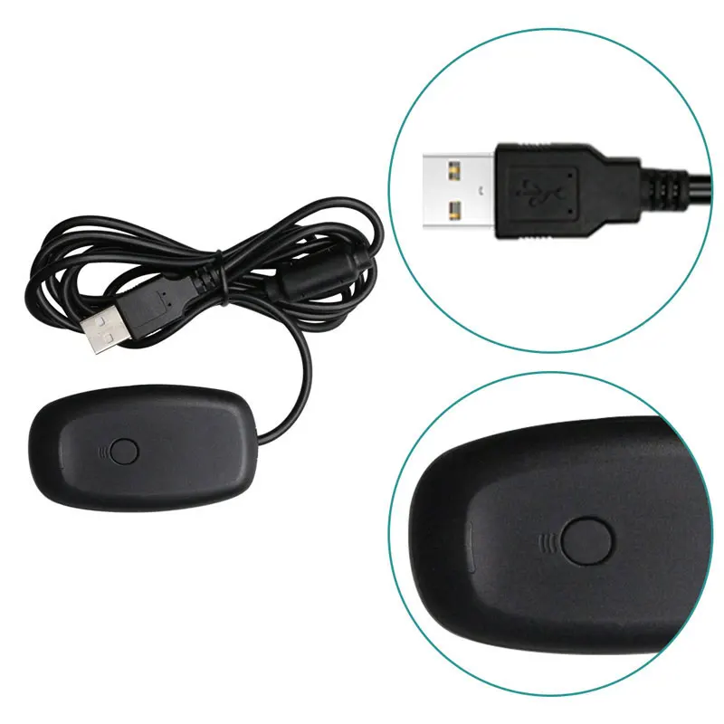 Dành Cho Xbox 360 Tay Cầm Chơi Game Không Dây Máy Tính Adapter USB Thu Hỗ Trợ Win7/Hệ Thống Năm 8/10 Cho Microsoft Xbox360 Bàn Điều Khiển