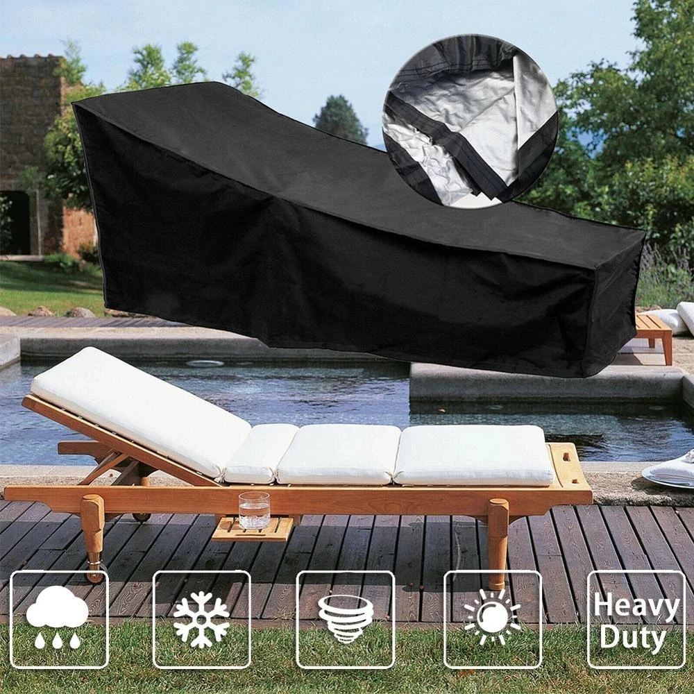 6 Size Zwart Outdoor Waterdichte Cover Tuinmeubelen Regenhoes Stoel Sofa Bescherming Regen Stofdicht Geweven Polyester Convenien