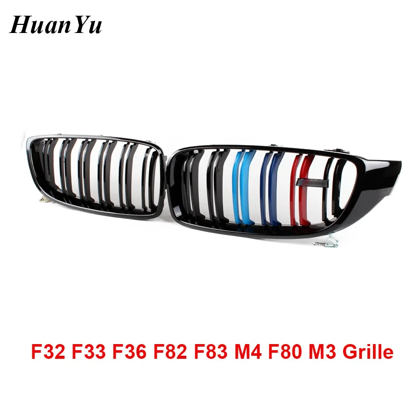 Carbon Fiber F32 Kidney Grille F33 F36 F80 M3 F82 M3 F83 M4 ABS Front Bumper Racing Grill for BMW 4 Series 428i 440i 435i 2014+