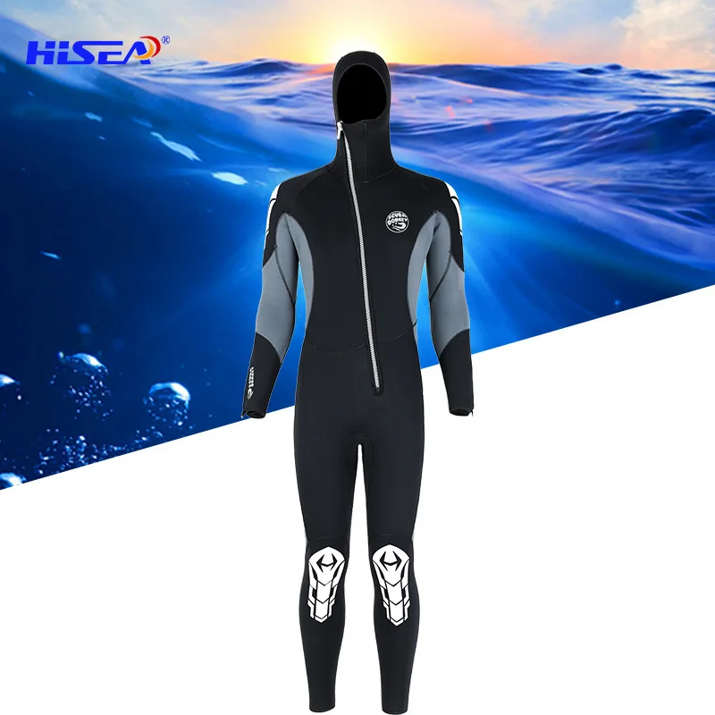 3mm Neoprene Hooded Wetsuit Keep Warm for Men Women One-piece Scuba Diving and Snorkeling Front Zipper Surfing Suit 5MM Wetsuits