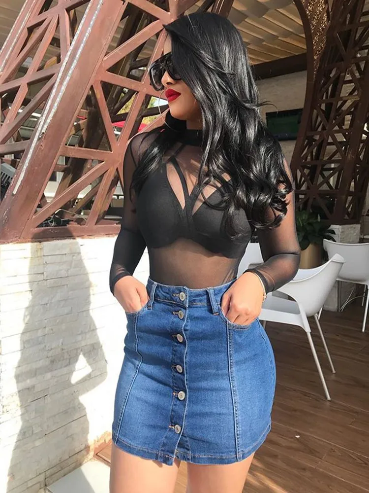 2022 neue Sommer Denim Kurzen Rock Für Frauen Mode Casual-Taste Sexy Mini Jeans Rock S-2XL Globale Drop Verschiffen