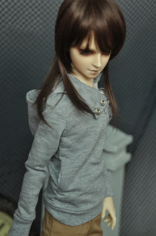 M1028 handgemaakte speelgoed 1/3 1/4 oom poppenkleertjes BJD/SD pop rekwisieten Accessoires kleding diagonale rits lange mouwen 1pcs