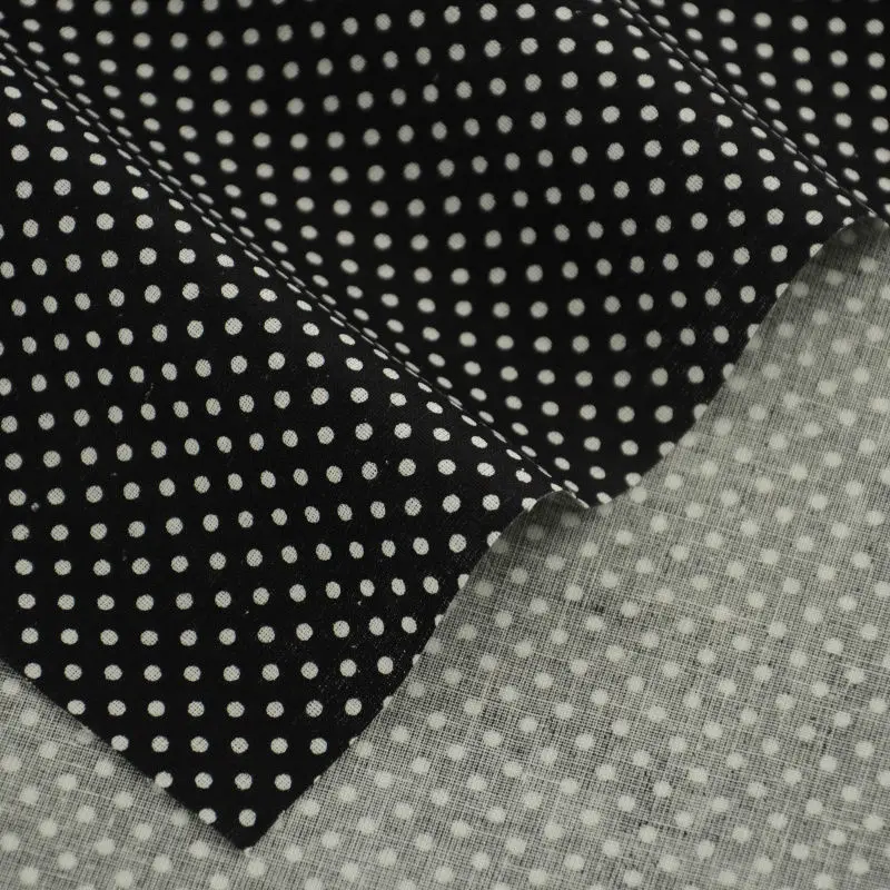 Breathable Thin Polka Dots Cotton Fabric Spotted Pastel Design, Decorative Fabric for Sewing Clothes Upholstery and Home Accents