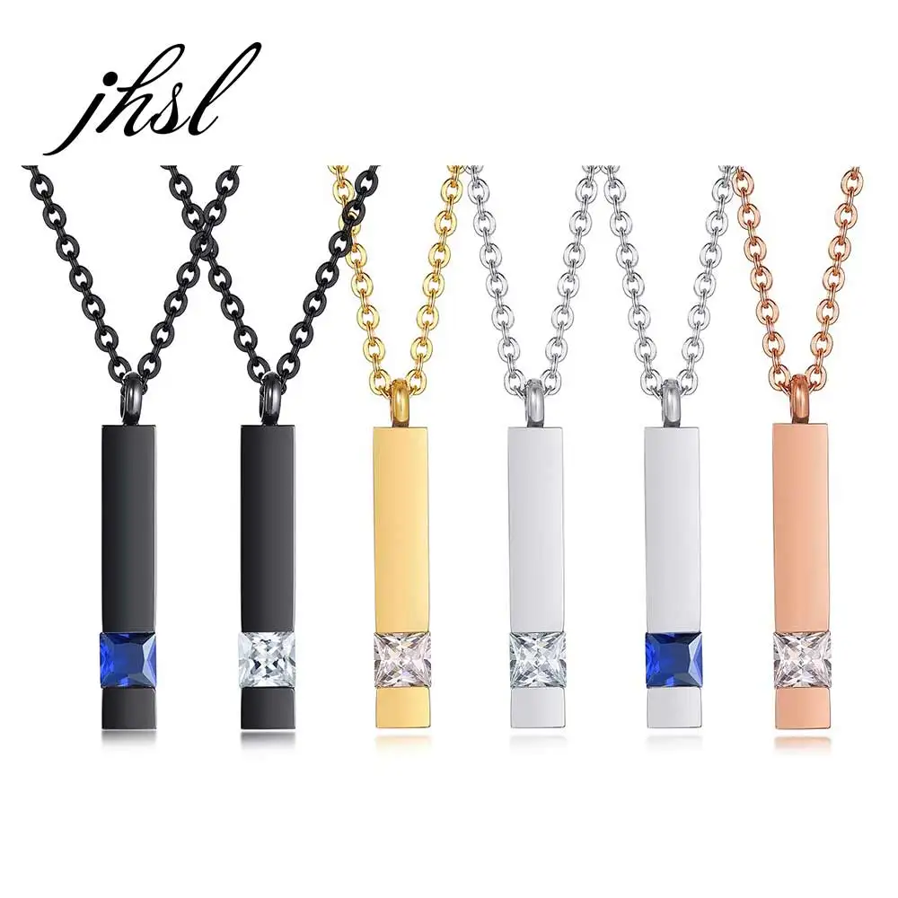 

JHSL Unisex Stainless Steel Men Women Empty Storage Bottle Pet Ashes Perfume Necklaces & Pendants Chain Fashion jewelry Dropship