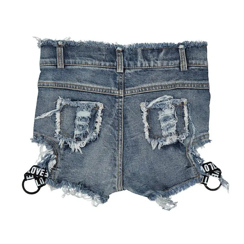 2019 sexy cintura alta bandagem feminina denim shorts quentes mini buraco magro jean shorts sexy clube dj dança shorts