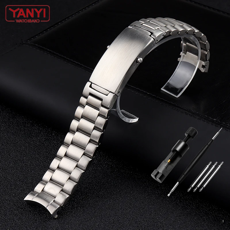 

316L Stainless Steel Watchband 20mm for Omega watch strap 18mm solid metal watch band 22mm Curved End steel watch bracelet