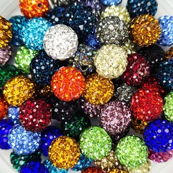 Cuentas de arcilla Shamballa para pulsera, diamantes de imitación de 7 filas de 10mm, 2 agujeros, accesorios de joyería DIY, calidad AAAAA +