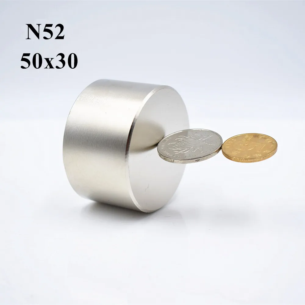 

Neodymium Magnet N52 50x30 mm Strong round Magnet NdFeB Rare Earth D40-60mm Powerful Permanent Search BIg Magetic