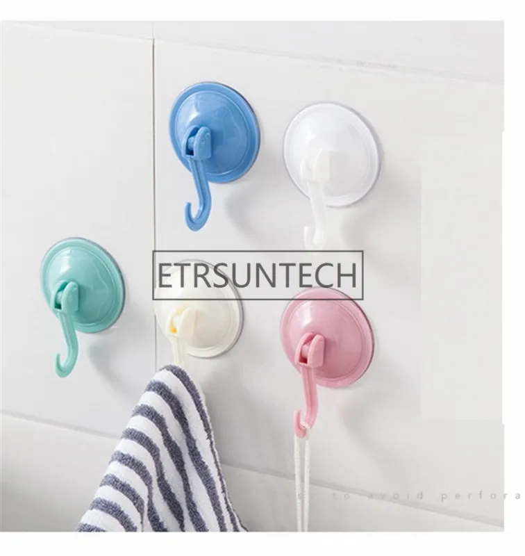 250pcs Plastic Vacuum Sucker Kitchen Bathroom Wall Hook Strong Vacuum Reusable Suction Suckers Wall Decorative Wholesale