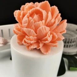 3D Peony Flowers Shape Silicone Mold Cake Chocolate Candle Soap Mould DIY Aromatherarpy Household Decoration Craft Tools