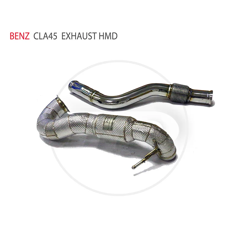 Downpipe collettore di scarico HMD per Benz A35 A45 A45S CLA45 GLA45 Accessori auto con collettore catalitico senza tubo Cat