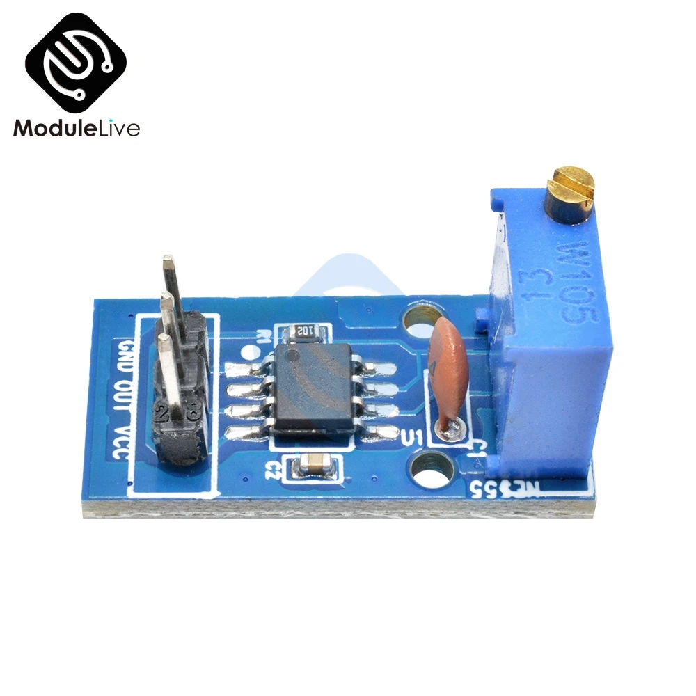 1pcs NE555 Adjustable Resistnce Frequency Pulse Generator Module For Arduino Smart Car 5V-12V 1-CH  1 Channel Output Module