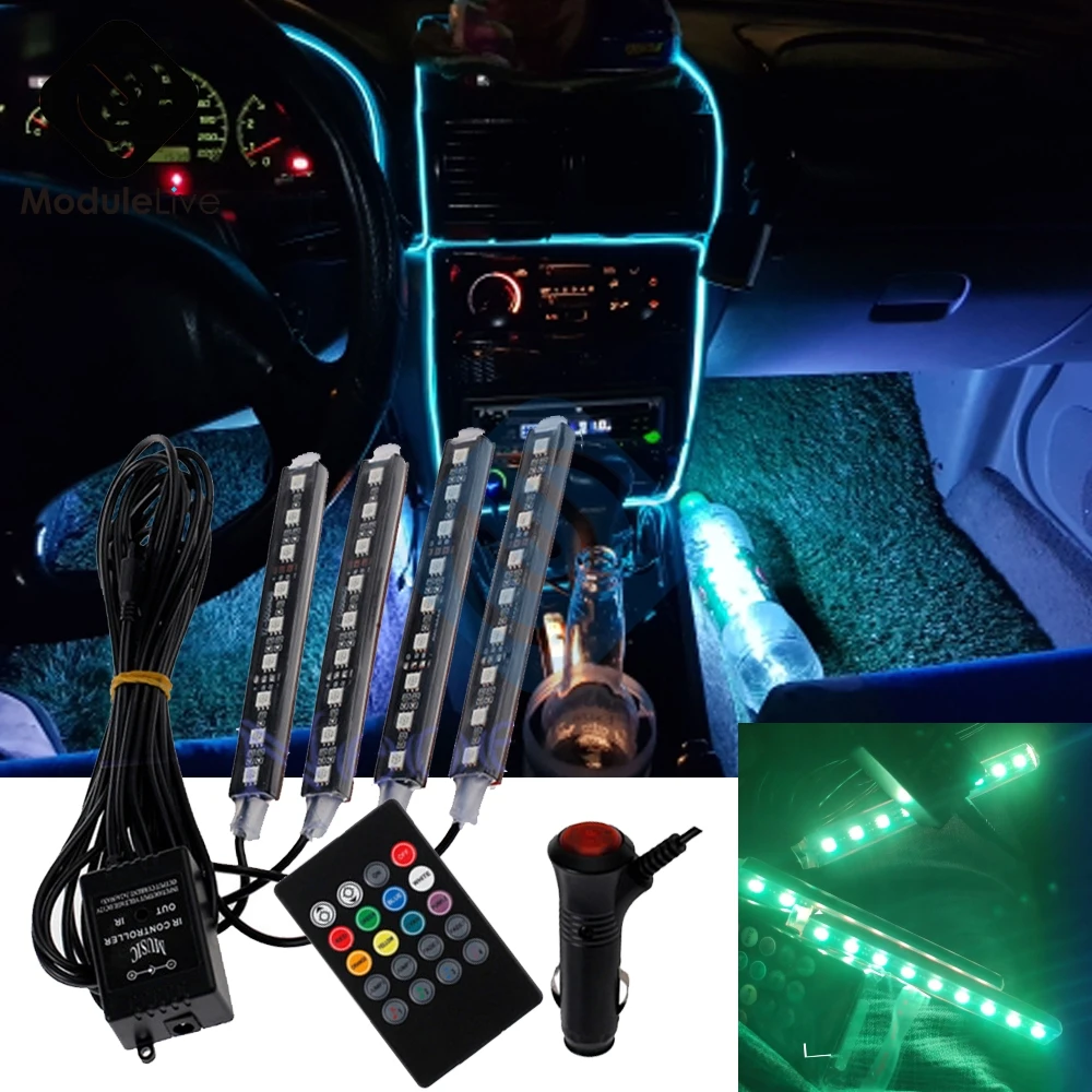 Atmosphere LED RGB Strip for Interior Decoration LED  Foot Light Ambient Lamp With USB Wireless Remote Music Control