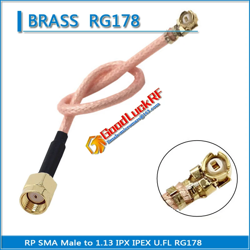 High Quality RP-SMA RPSMA RP SMA Male To IPX U.FL IPEX Female Pigtail Jumper RG178 Cable RF Connector Coaxial Low Loss