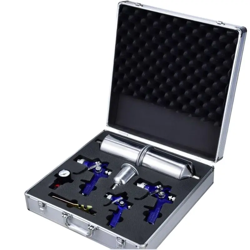 New Environmental Protection H827+H2000 Spray Gun Aluminum Box Set Toolbox 2