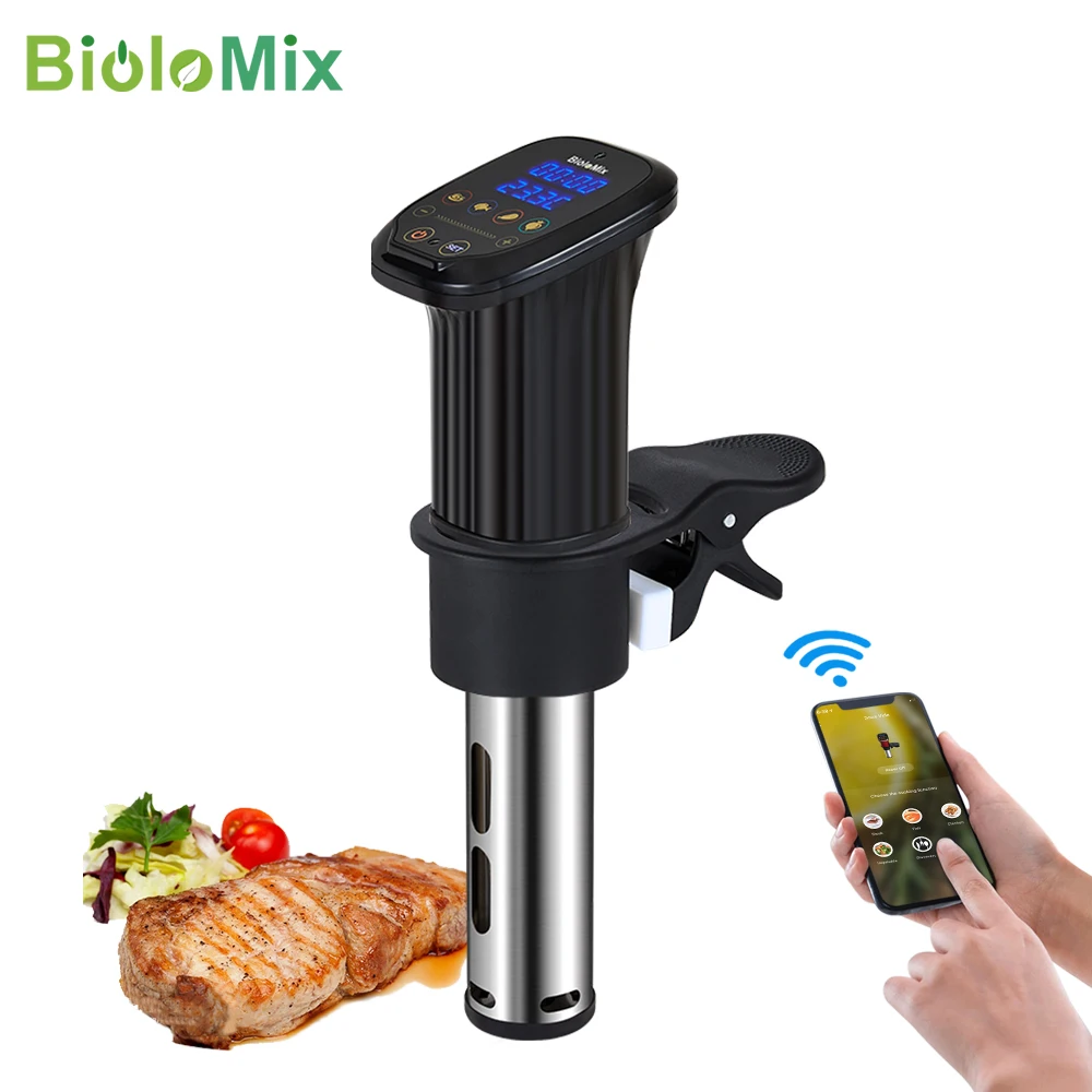 Kompor Presisi Biomix Sous Vide dengan Kontrol Aplikasi Wifi 1200W Pemanas Vakum Sirkulator Imersi Suhu Akurat
