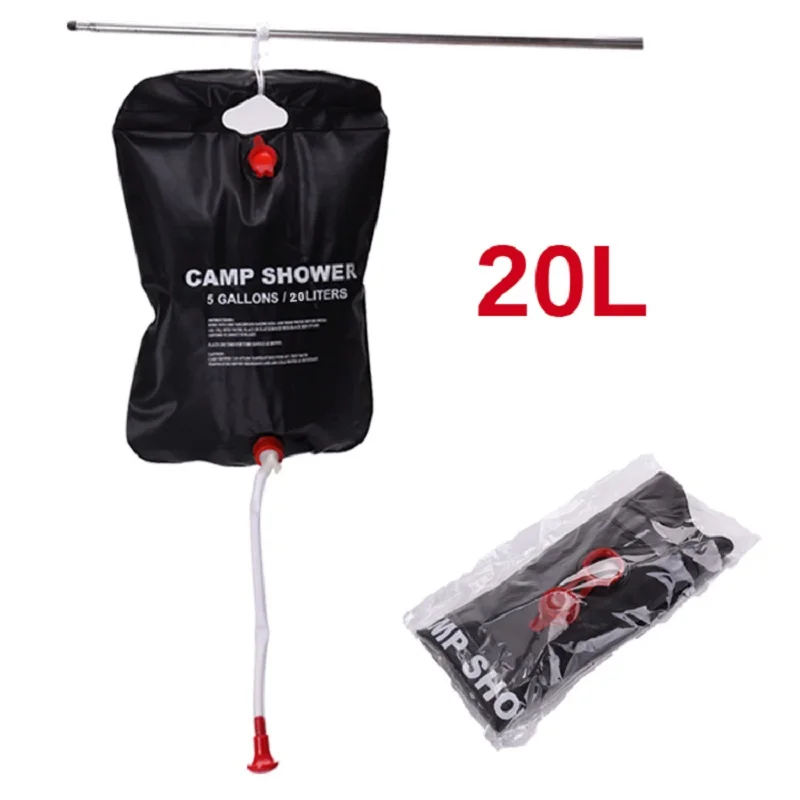 20L Folding Water Bags Outdoor Camping Hiking Solar Shower Bag Heating Camping Shower Climbing Hydration Bag Travel Bath Bags