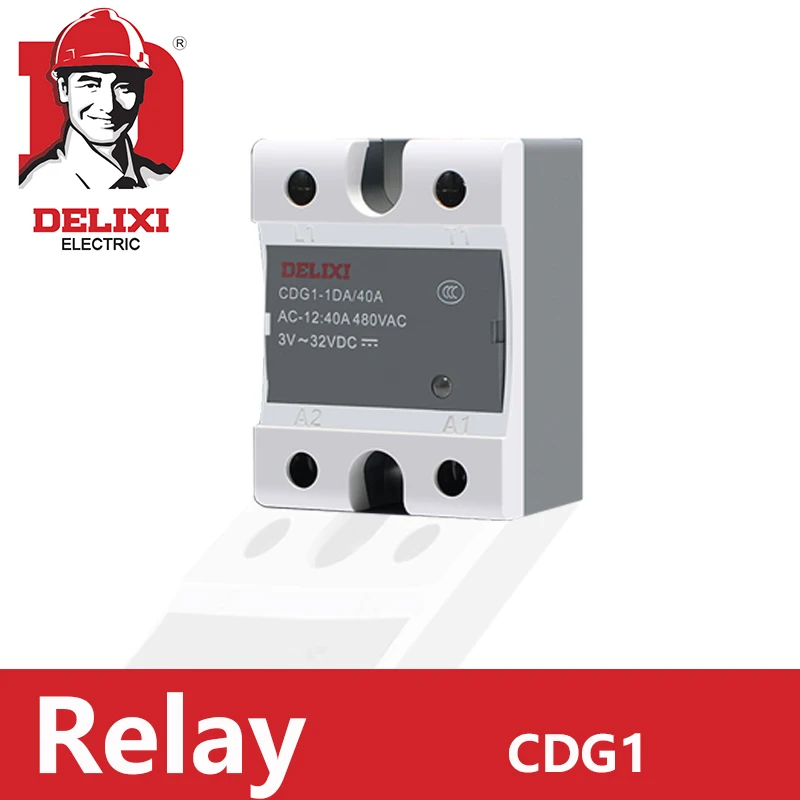 DELIXI CDG1-1AA Solid State Relay 80A Single phase AC Control AC No Contact SSR-80AA