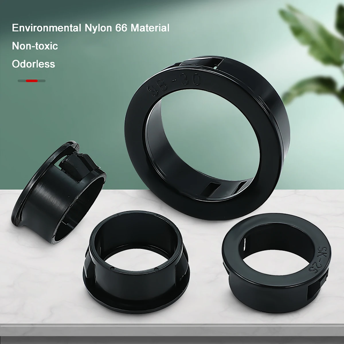 10PCS Plastic Snap-on Wire Grommet 8-50mm Pc Desk Wire Inlet Outlet Seal Ring Hole Plug End Caps Bung Wire Cable Protect Bush