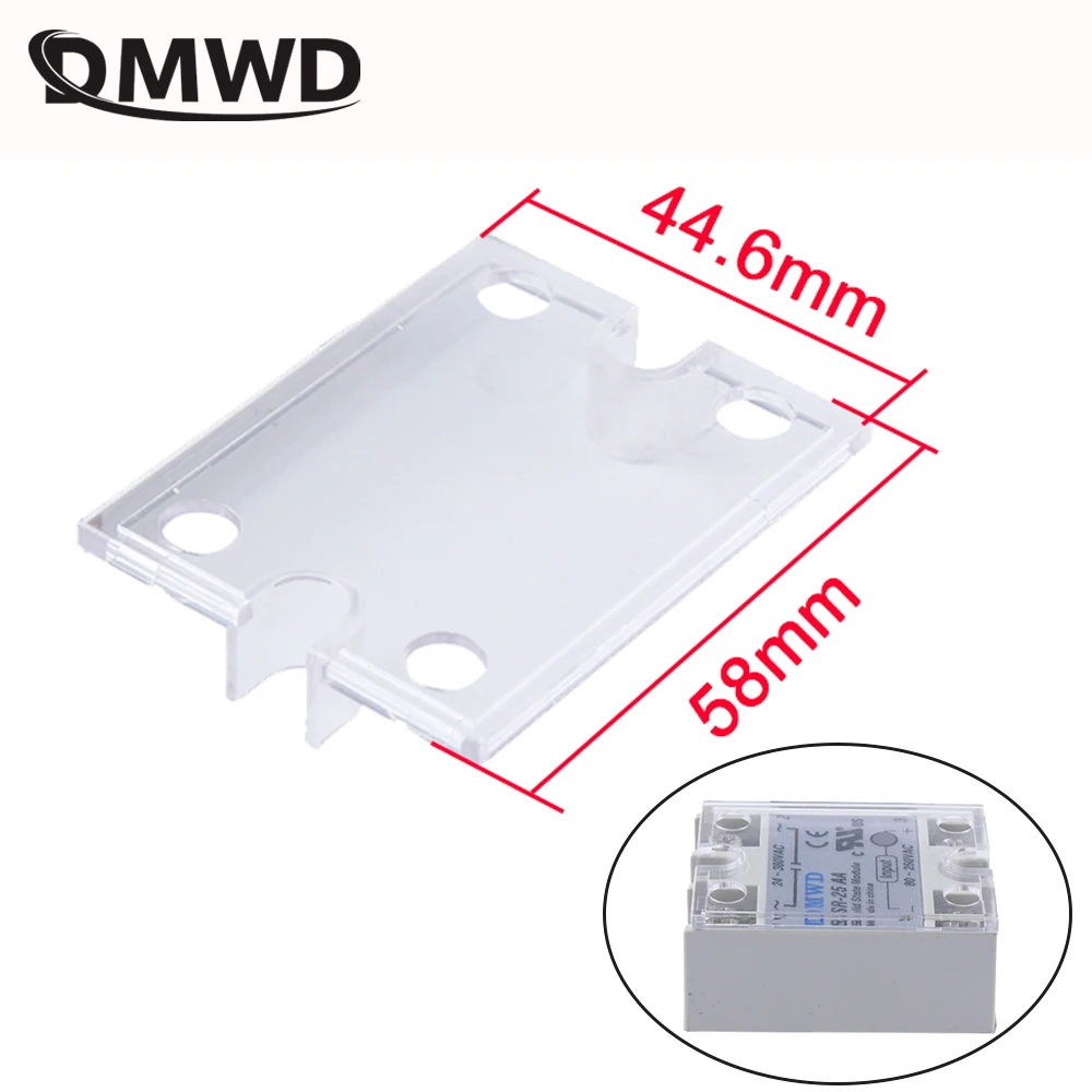 Cubiertas protectoras para relé de estado sólido monofásico, 10DA25DA40DA SSR para cubierta de plástico, 3 piezas, 5 piezas